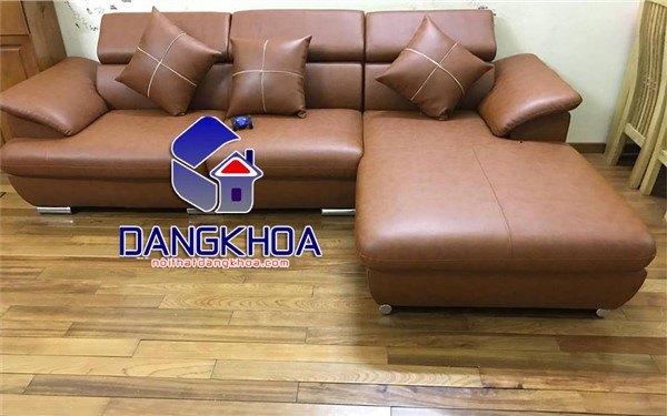 Ghế sofa giá rẻ Hà Nội chất liệu da cho phòng khách hiện đại